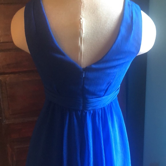 David’s Bridal sz 4 style #F15600 Royal Blue Horizon Chiffon  NWT - Picture 5 of 17